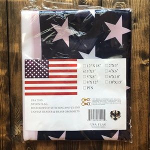 New Nylon American Flag 3’x5’ with accessories